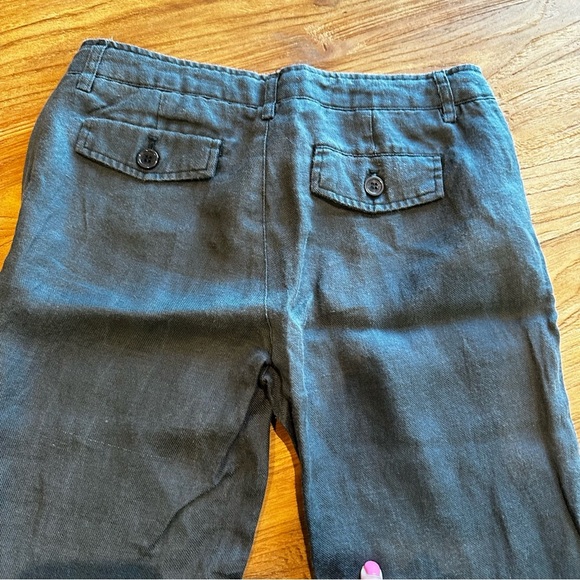 Cielo Classic Women’s Washed Grey Ramie Eco Material Wide Leg Trousers Pants - Picture 7 of 10